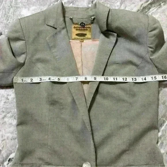 Ted Baker London Working Title Tailored Jacket Blazer Light Gray size 0 Wool - Picture 10 of 16